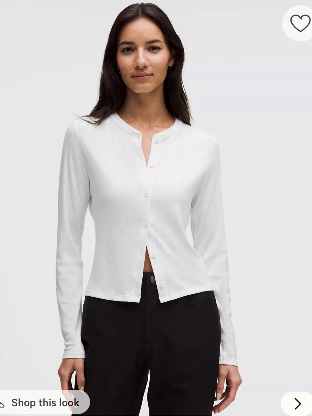 Lululemon Hold Tight Micro-Rib Cardigan white size 4/ NWT
